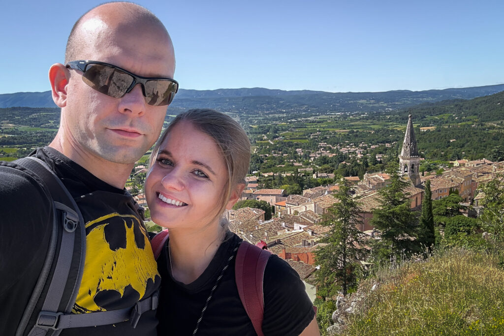 Happy Little Traveler team exploring Saint Saturnin les Apt France