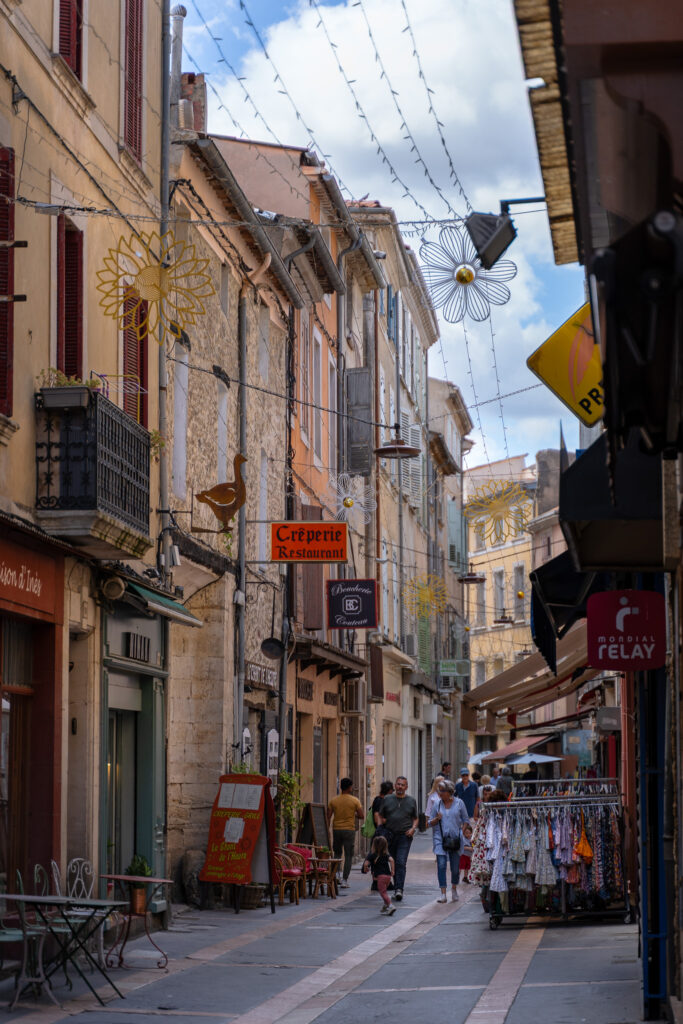 Colorful street of Apt France