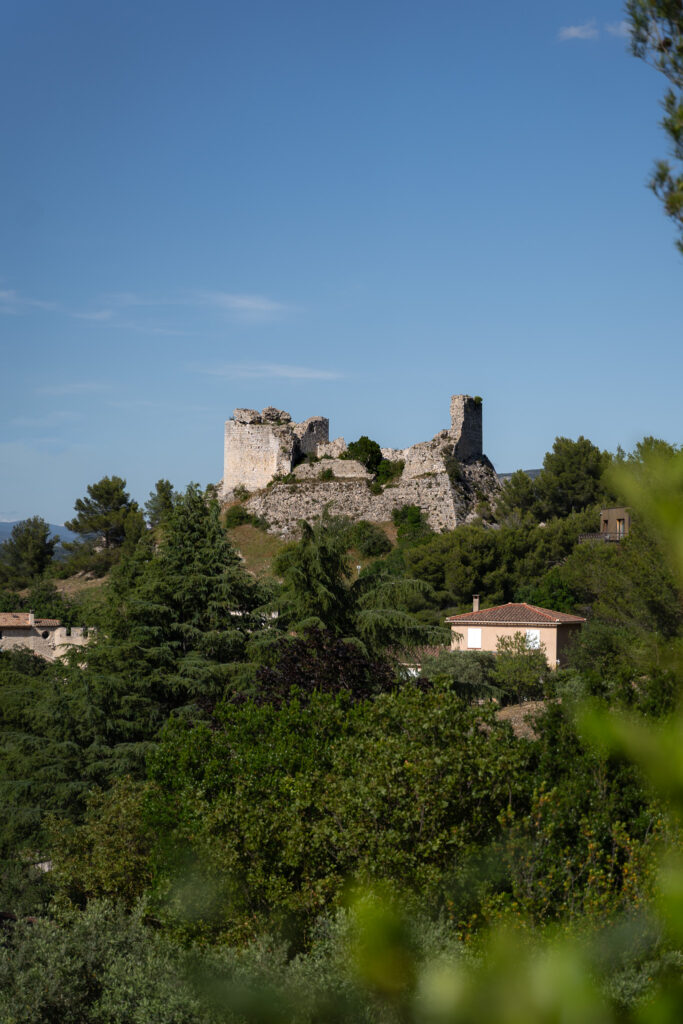 View over Orgon Castle ruins